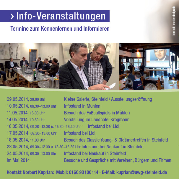 Norbert Kuprian - Bürgermeister für Steinfeld Norbert Kuprian - Bürgermeister für Steinfeld
